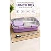 Stainless Steel Leakproof Lunch Box with 3 Compartments