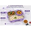 Stainless Steel Leakproof Lunch Box with 3 Compartments