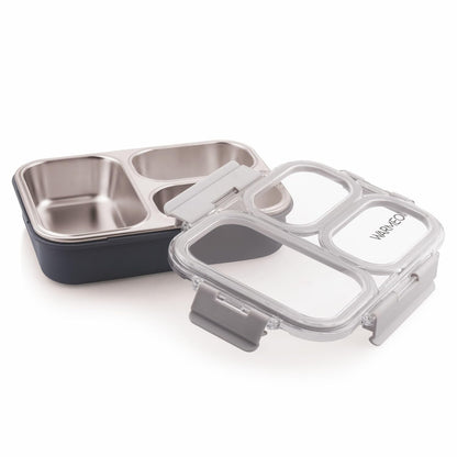 Stainless Steel Leakproof Lunch Box with 3 Compartments