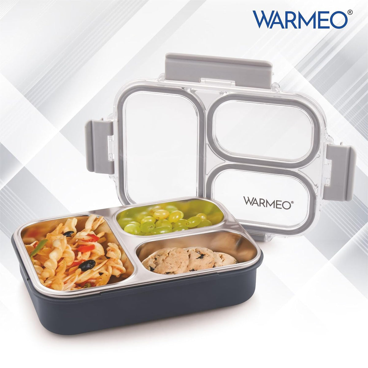 Stainless Steel Leakproof Lunch Box with 3 Compartments