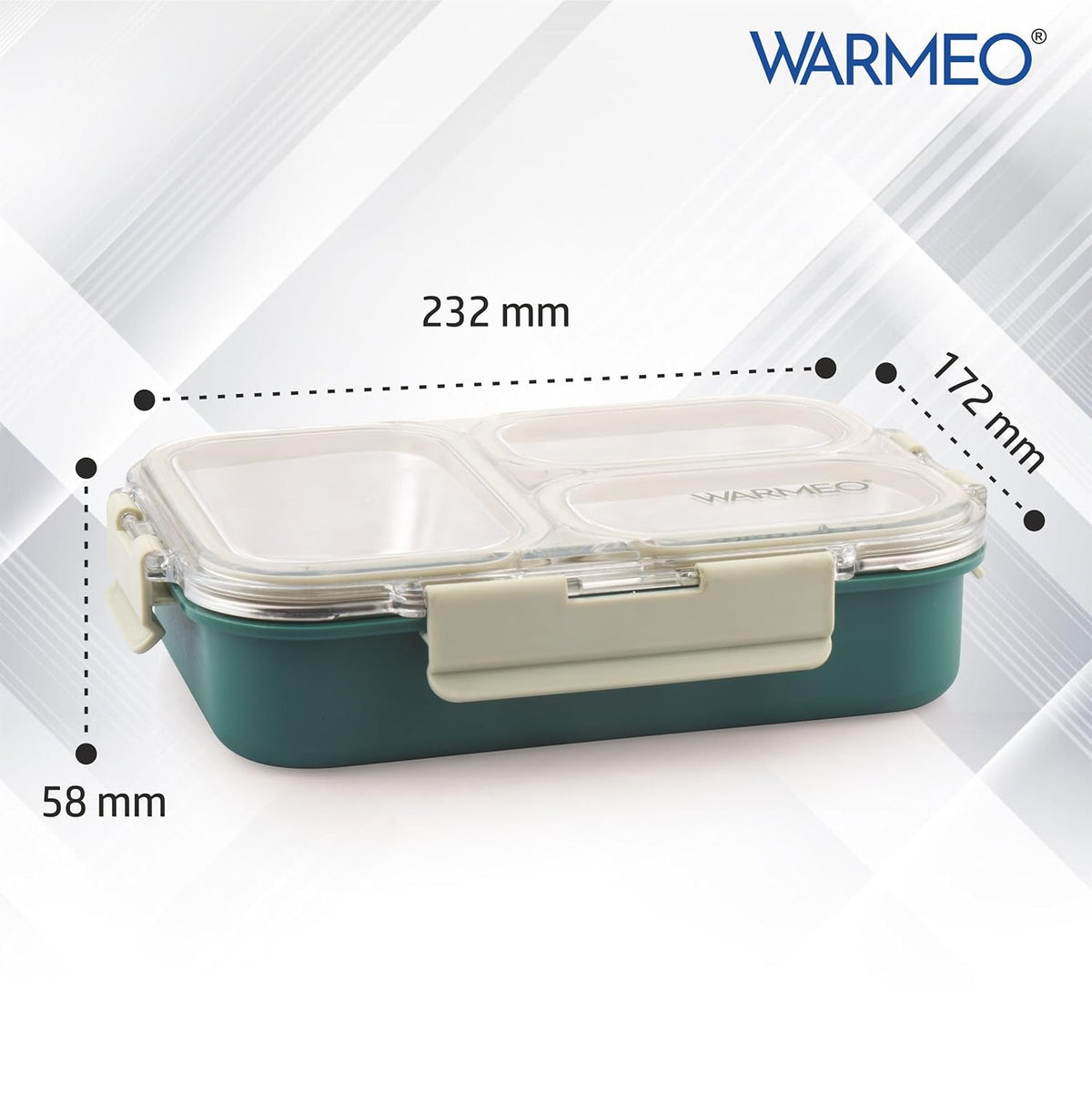 Stainless Steel Leakproof Lunch Box with 3 Compartments