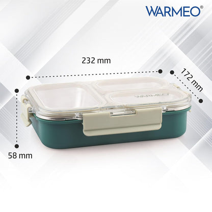 Stainless Steel Leakproof Lunch Box with 3 Compartments