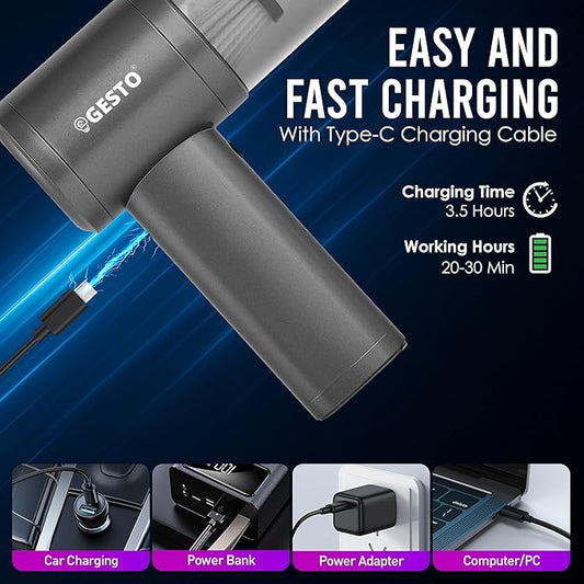 3 in 1 Portable Car Vacuum Cleaner with Blower