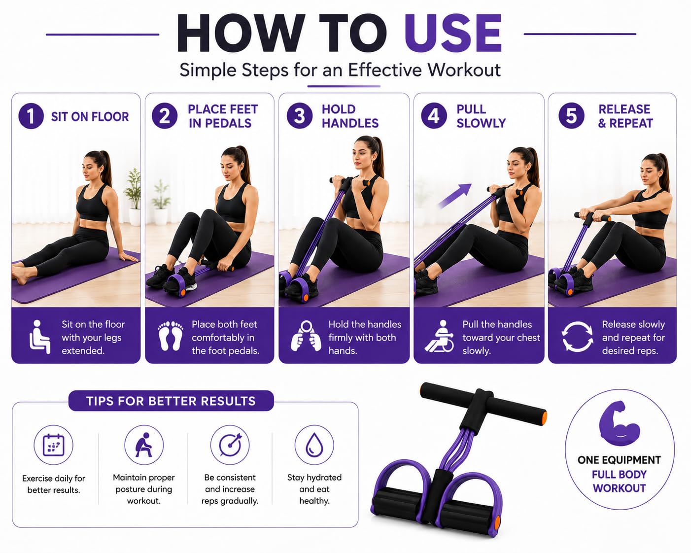 Yoga Pedal Puller Resistance Band Fitness Equipments