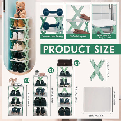 6 Tier Collapsible Shoe Rack [Multicolour]