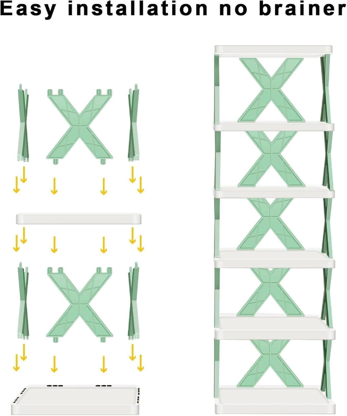 6 Tier Collapsible Shoe Rack [Multicolour]