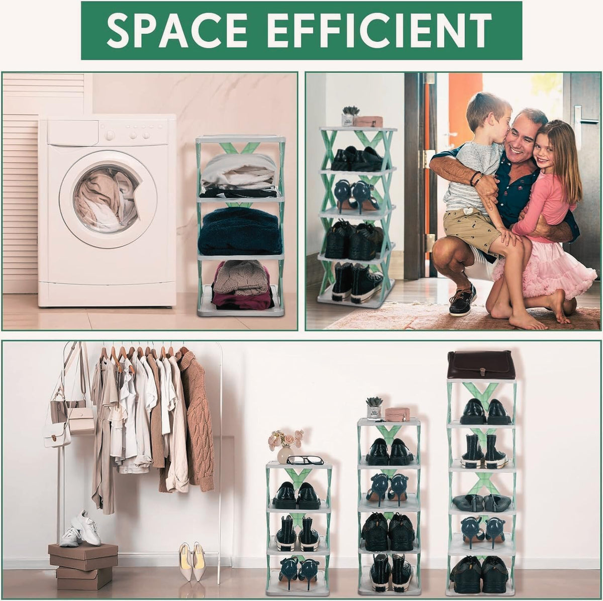 6 Tier Collapsible Shoe Rack [Multicolour]